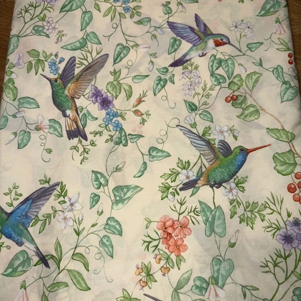 Cuddledown Hummingbird Duvet Cover King Keely Garden‎ EUC Floral RETIRED Birds